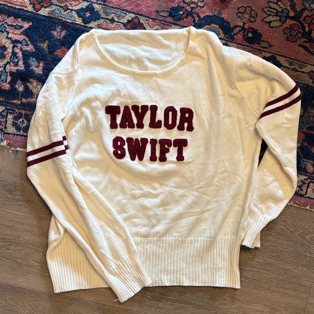 Taylor Swift Collegiate RED Era Knit Sweater Top 2xl